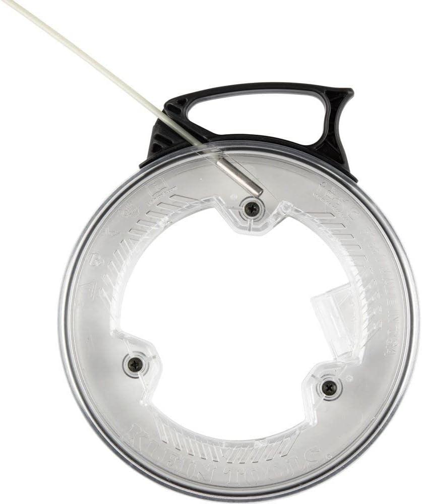 imageKlein Tools 50550 GlowintheDark Fish Tape Made in USA Fiberglass with Nylon Tip and StainlessSteel Connector Ideal for Fish Rod 20Foot20foot Glow Fishtape