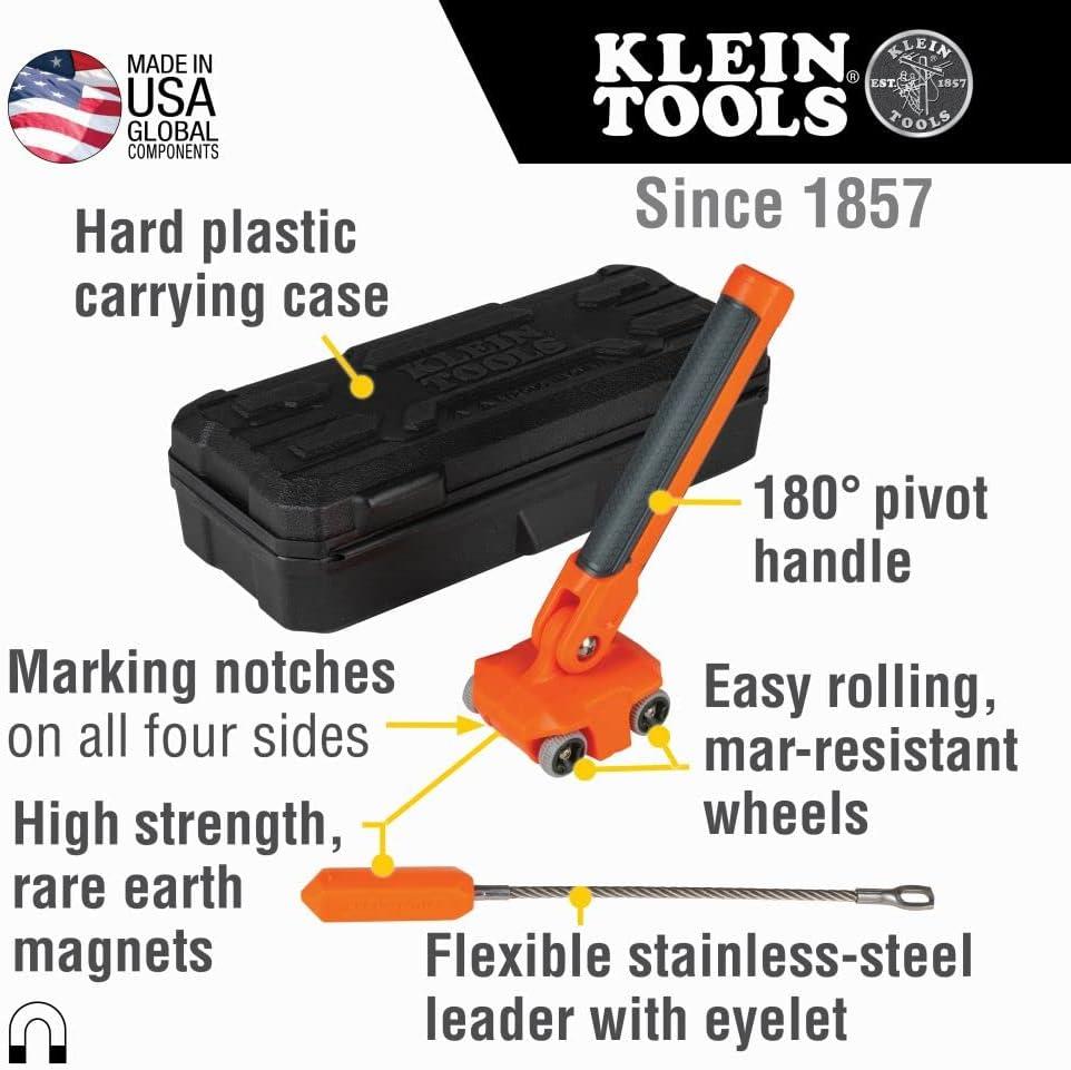imageKlein Tools 80051 Wire Puller Kit with 30Foot Glow Fish Rod and Magnetic Wire Puller 2 PieceWire Puller