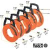 imageKlein Tools 56350 NonConductive Electrical Fish Tape Fiberglass Wire Puller Steel Leader Optimized Housing and Handle 50Foot x 316Inch