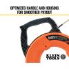 imageKlein Tools 56351 NonConductive Electrical Fish Tape Fiberglass Wire Puller wSteel Leader Optimized Housing 100Foot x 316InchFiberglass