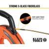 imageKlein Tools 56351 NonConductive Electrical Fish Tape Fiberglass Wire Puller wSteel Leader Optimized Housing 100Foot x 316InchFiberglass