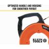 imageKlein Tools 56351 NonConductive Electrical Fish Tape Fiberglass Wire Puller wSteel Leader Optimized Housing 100Foot x 316InchMultigroove