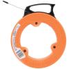 imageKlein Tools 56335 Flat Steel Electrical Fish Tape 25Foot 14Inch Wide Spring Steel Tape Slim Plastic Tip Laser Etched 1Foot MarkingsFish Tape