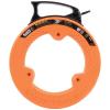 imageKlein Tools 56335 Flat Steel Electrical Fish Tape 25Foot 14Inch Wide Spring Steel Tape Slim Plastic Tip Laser Etched 1Foot MarkingsFish Tape