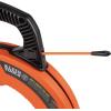 imageKlein Tools 56382 NonConductive Fiberglass Fish Tape MultiGroove Wire Puller Optimized Housing and Handle 50Foot x 316Inch