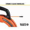 imageKlein Tools 56382 NonConductive Fiberglass Fish Tape MultiGroove Wire Puller Optimized Housing and Handle 50Foot x 316Inch