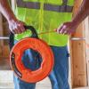 imageKlein Tools 56383 NonConductive Electrical Fish Tape MultiGroove Fiberglass Wire Puller Nylon Tip Optimized Housing and Handle 100FootMultigroove