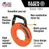 imageKlein Tools 56383 NonConductive Electrical Fish Tape MultiGroove Fiberglass Wire Puller Nylon Tip Optimized Housing and Handle 100FootMultigroove