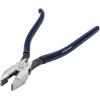 imageKlein Tools D2017CST Ironworker Pliers Spring Loaded Side Cutters Twists and Cuts Annealed Rebar Tie Wire Heavyduty Knurled Jaws 9Inch Long