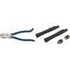 imageKlein Tools D2139ST HighLeverage Ironworkers Pliers Made in USA Twist and Cut Soft Annealed Tie Wire Hook Bend Handle Spring Loaded HeavyDuty JawsHigh LeveragePlasitc Dipped Handle