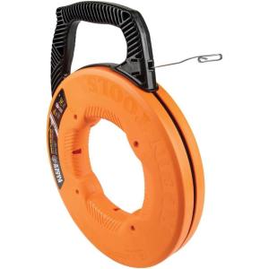 imageKlein Tools 56341 Electrical Fish Tape  Wire Puller Stainless Steel with Double Loop Tip Optimized Housing and Handle 18Inch x 240FootStainless Steel