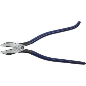 imageKlein Tools D2017CST Ironworker Pliers Spring Loaded Side Cutters Twists and Cuts Annealed Rebar Tie Wire Heavyduty Knurled Jaws 9Inch Long