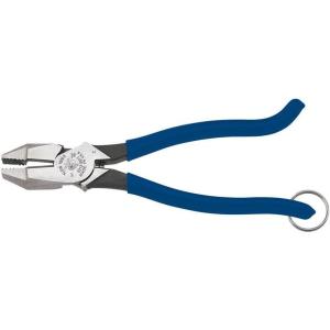 imageKlein Tools D2139STT Ironworker Pliers with Heavy Duty Knurled Jaws Made in USA Induction Hardened Knives and a Split Tether Ring