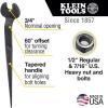 imageKlein Tools 3222 Construction Spud Wrench Made in USA 118Inch Nominal Opening 34Inch Bolt for US Regular Nut12Inch