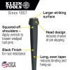 imageKlein Tools 3255 Bull Pin Made in USA Broad Head Bull Pin Resists Corrosion and Mushrooming Heat Treated Steel with Black Finish 114Inch114Inch x 1334Inch