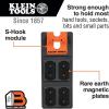 imageKlein Tools BC504S Magnetic Tool Storage Module 4 Rare Earth Magnetic Plates Hold Metal Parts Optional SHooks Fit Aerial Buckets