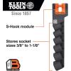 imageKlein Tools BC509S Socket Holder Module Hold 6 Impact Socket Sizes 38Inch to 118Inch Optional SHook Secures Module to Aerial Buckets