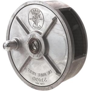 imageKlein Tools 27400 Tie wire Reel Made in USA Lightweight Aluminum Left Handed and Right Handed with Rewind KnobStandard