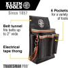 imageKlein Tools 5242 Tool Pouch Tradesman Pro tool Pouch with Electrical Tape Thong Reinforced Bottom 9 Pockets6Pocket Pouch