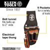 imageKlein Tools 5242 Tool Pouch Tradesman Pro tool Pouch with Electrical Tape Thong Reinforced Bottom 9 PocketsSmall Pouch