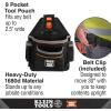 imageKlein Tools 55832MB MODbox Tool Pouch 8Pocket Electrician Bag Quick Attach and Release for Tool Belts and MODBox Rail System9Pocket Pouch