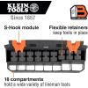 imageKlein Tools BC501S SHook Hard Tool Storage Module 18 Compartments Magnetic Optional S Hooks Secure Module to Aerial Utility Buckets