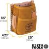 imageKlein Tools 5125L All Leather 5Pocket Tool Pouch with Chain Tape Thong and Tunnel Belt Connection
