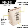 imageKlein Tools 5416 Tool Pouch Small Tool Bag for Bolt Storage with Bull Pin Loops and Belt Strap Connect 5 x 10 x 9Inch