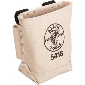 imageKlein Tools 5416 Tool Pouch Small Tool Bag for Bolt Storage with Bull Pin Loops and Belt Strap Connect 5 x 10 x 9Inch