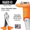 imageKlein Tools 200028EINS Pliers Electricians Insulated Diagonal Cutting Pliers with Slim Handle 1000V Rated Grips 8InchHeavy Duty
