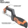 imageKlein Tools 31432 Compact MediumCut Hacksaw 10Inch 24 TPI BiMetal Blade Hand Saw Cuts Thin Wall Copper and Aluminum PVC PEX ABS Pipes and Wood in Tight SpacesMediumCut