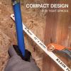 imageKlein Tools 31432 Compact MediumCut Hacksaw 10Inch 24 TPI BiMetal Blade Hand Saw Cuts Thin Wall Copper and Aluminum PVC PEX ABS Pipes and Wood in Tight SpacesMediumCut