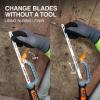 imageKlein Tools 31432 Compact MediumCut Hacksaw 10Inch 24 TPI BiMetal Blade Hand Saw Cuts Thin Wall Copper and Aluminum PVC PEX ABS Pipes and Wood in Tight SpacesMediumCut