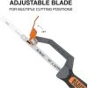 imageKlein Tools 31432 Compact MediumCut Hacksaw 10Inch 24 TPI BiMetal Blade Hand Saw Cuts Thin Wall Copper and Aluminum PVC PEX ABS Pipes and Wood in Tight SpacesMediumCut