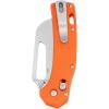 imageKlein Tools 44056 Pocket Knife Stainless Steel Hawkbill Blade for Cable Skinning and Line Work Bar Lock Orange Handle with Lanyard Hole