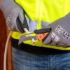 imageKlein Tools 44056 Pocket Knife Stainless Steel Hawkbill Blade for Cable Skinning and Line Work Bar Lock Orange Handle with Lanyard Hole