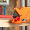 imageKlein Tools 50044 Ratcheting PVC Pipe Cutter Tool 114 Inch ID Cutting Capacity for PVC CPVC and PEX Pipes OneHanded Blade Retraction