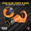 imageKlein Tools 50046 Constant Swing Tubing Cutter for Copper and Aluminum 18 to 1 38Inch OD with Deburring Tool and Replacement Blade