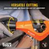 imageKlein Tools 50046 Constant Swing Tubing Cutter for Copper and Aluminum 18 to 1 38Inch OD with Deburring Tool and Replacement Blade