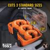 imageKlein Tools 50048 CStyle Copper Tubing Cutter Set with 12 34 and 1Inch Cutters MODbox Case UltraCompact for Tight Spaces 3Piece