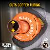 imageKlein Tools 50057 CStyle Copper Tubing Cutter 1Inch Cutting Capacity UltraCompact for Tight Spaces FreeSpinning Rollers