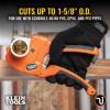 imageKlein Tools 50063 Ratcheting PVC Pipe Cutter Cuts 114Inch ID PVC CPVC PEX Pipes OneHanded Operation Replaceable Blades
