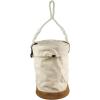 imageKlein Tools 5104 Canvas Bucket with Leather Bottom 12Inch Diameter 1 Pocket 100Pound Load Rated Utility Bucket NaturalVelcro Closure