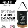 imageKlein Tools 5104FR Canvas Bucket FlameResistant Tool Bucket Made of No 4 Canvas with DoubleReinforced Bottom 100Pound Load RatedStandard