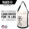 imageKlein Tools 5109S Canvas Bucket Straight Wall Tool Bucket Swivel with Swivel Snap 75Pound Load RatedStandard