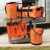 imageKlein Tools 5109S Canvas Bucket Straight Wall Tool Bucket Swivel with Swivel Snap 75Pound Load RatedTop Closing Vinyl with Swivel Snap Hook
