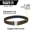 imageKlein Tools 5225 Tool Belt Adjustable Electrician Belt is 2Inch Wide Adjusts for 48Inch Waist