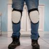 imageKlein Tools 60895 Knee Pads for Men and Women SemiRound Stabilizer Gel Knee Pads with Adjustable Straps for Construction BlackNonMarring SemiRound