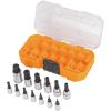 imageKlein Tools 65213TX TORX Bit Socket Set T8 toT60 14 38 and 12Inch Drives Premium CrV Steel MODBox Case 13PieceSAE
