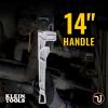 imageKlein Tools 68228 18Inch Cast Iron Pipe Wrench Heavy Duty Adjustable Plumbing Wrench with IBeam Handle 212Inch Jaw CapacityCast Aluminum